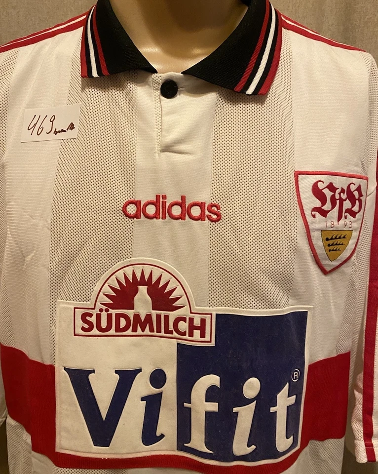 VfB Stuttgart Original Adidas Heim Trikot 1996/97 "ViFIT Südmilch" Gr.XXL - Bild 2 von 4