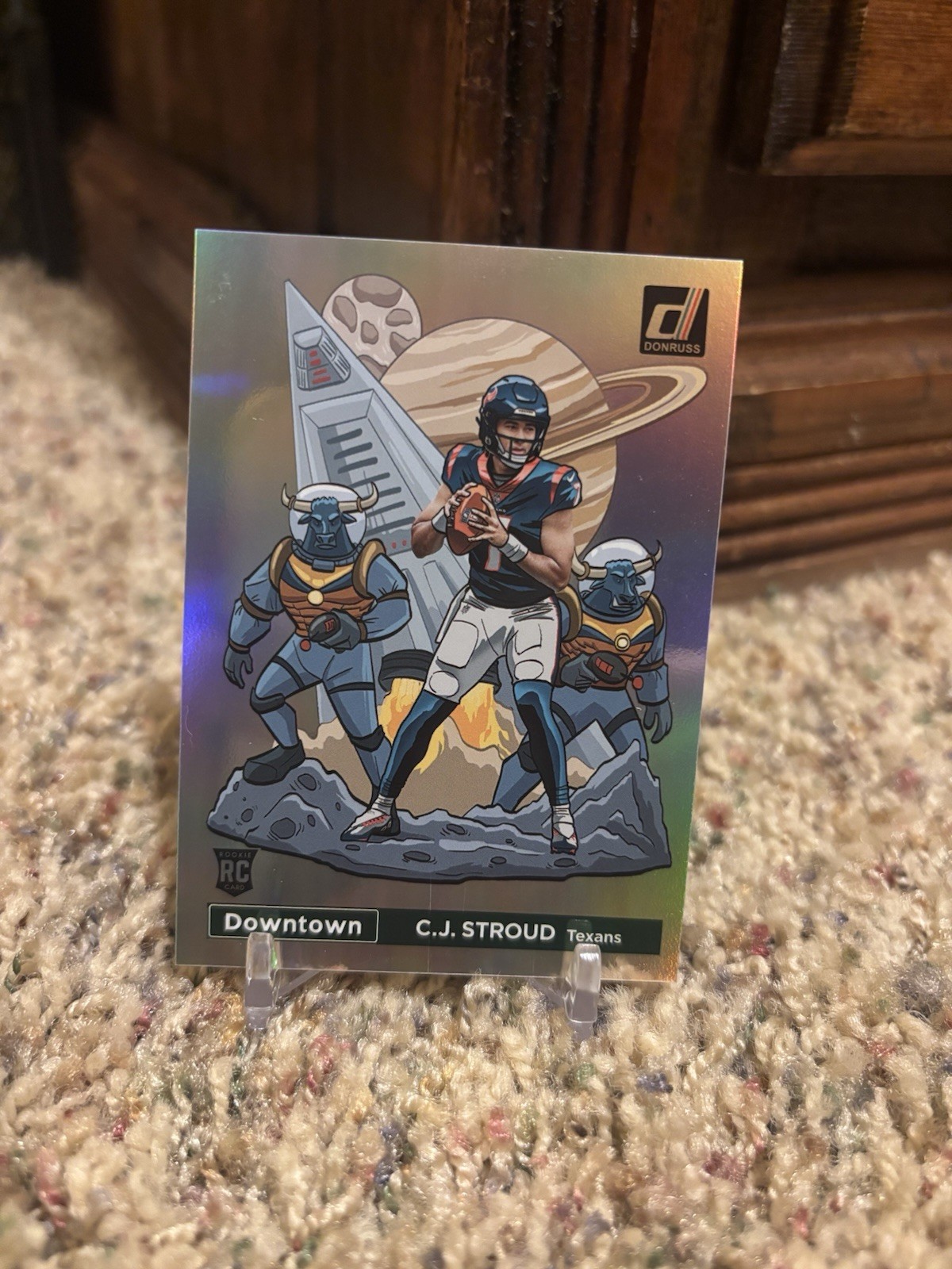 C.J. STROUD 2023 DONRUSS DOWNTOWN ROOKIE SSP CASE HIT TEXANS RC