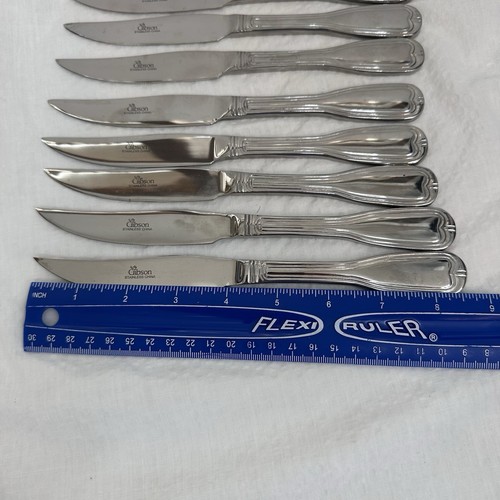 "Juego de 9 cuchillos para carne de acero inoxidable dentados para violín Gibson Gia19 8,5""" - Imagen 5 de 6