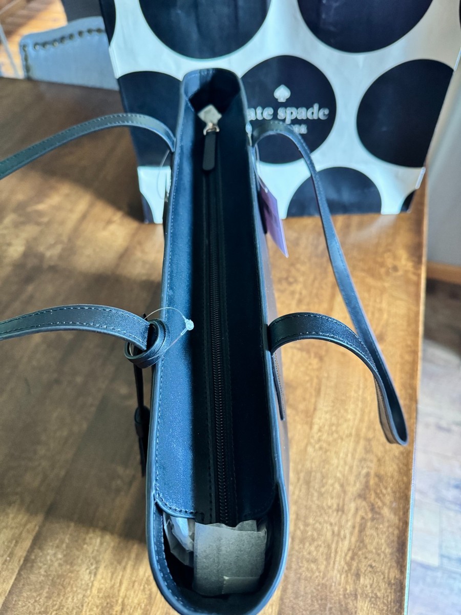 Kate Spade Emilia Black Leather Large Work Tote Retail $329 | eBay