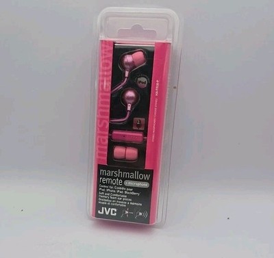 JVC Marshmallow HA-FR36V Pink In-Ear Headphones Remote Mic New Sealed