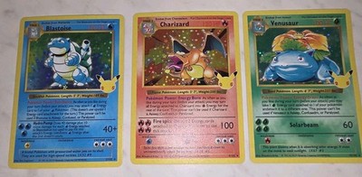 25th Anniversary CHARIZARD VENUSAUR BLASTOISE Celebration Set Holo Pokemon  - LP | eBay
