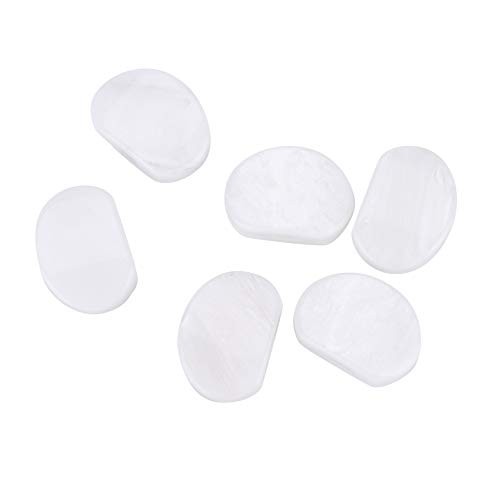 6pcs Guitar Tuning Peg Buttons, Machine Heads Music Instrument Oval white pearl