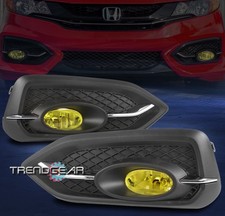 14-15 HONDA CIVIC COUPE 2DR BUMPER DRIVING FOG LIGHT YELLOW W/3K HID KIT+SWITCH