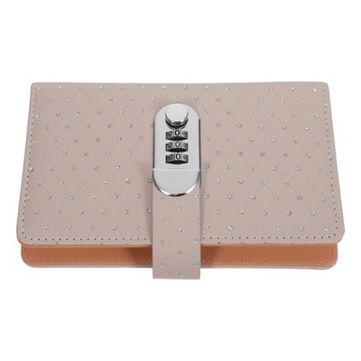 Beige Waterproof Money Saving Binder with Password Lock for Home Budget Planning
