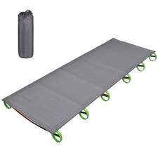 Aluminum Alloy Support Poles Folding Camping Bed with Sturdy Support Bases