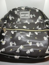 Snoopy And Woodstock Black Mini Backpack