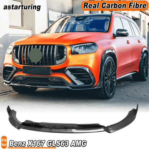 For Mercedes Benz X167 GLS63 AMG 2020-2024 REAL CARBON Front Bumper Lip Spoiler  - Bild 1 von 9