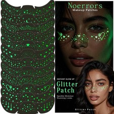 Glow in the Dark Glitter Freckles Face Tattoo for Rave Accessories