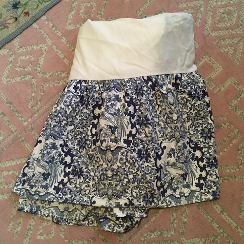 Ralph Lauren Queen Bedskirt Dust Ruffle Tamarind Porcelain Chinoiserie Blue USA