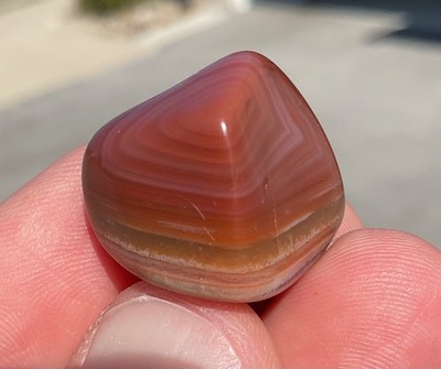 0.4 oz Lake Superior Agate TOP SHELF Polished Bullseye Water Level  LSA