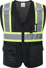 Hi Vis Reflective Safety Vests for Men Women High Visibility Vest with Pockets M