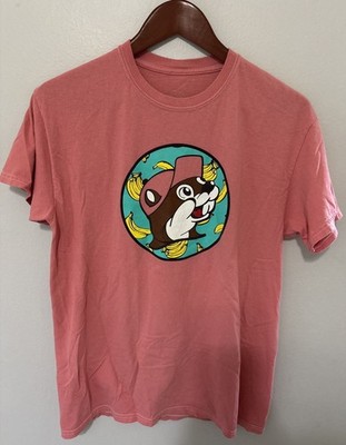 BUC-EE'S T-Shirt Adult M Double Sided Pink Bananas For Bucees