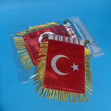 I Car Window Flag Turkey Double Sided Mini Flag Car Decoration