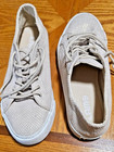 Lamo Beige White Shimmer Lace Up Sneaker Shoes Canvas Size 6.5 — photo 4