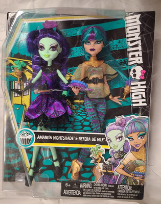 Monster High Scream & Sugar Amanita Nightshade Nefera de Nile 2-Pack Dolls NEW
