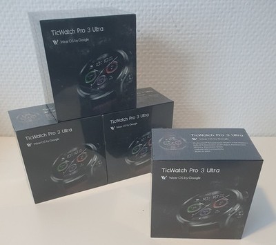 Mobvoi Ticwatch Pro 3 Ultra Smartwatch Uhr 4G LTE GPS Schwarz NEU