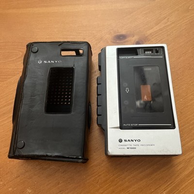 Sanyo M1000 Portable Cassette Recorder, 1979, Working, with Case, New Belts