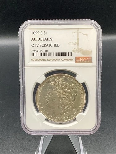 NGC 1899-S $1 Morgan Dollar AU Details 90% Silver U.S.