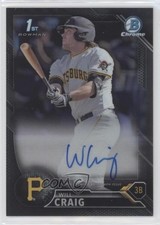 2016 Bowman Draft Chrome Pick Black Refractor 58/75 Will Craig #CDA-WC Auto 5w7