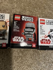 LEGO Lot Of BRICKHEADZ: Captain Phasma (41486) Stormtrooper (41629) Rey (41602)