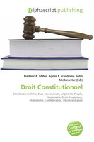 Frederic P. Miller (U. A.) | Droit Constitutionnel | Taschenbuch | FranzöSisch