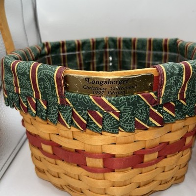 Set Of 2 Vintage Longaberger Christmas Collection Baskets 1997