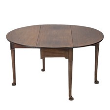 George II Mid-C.18th Mahagoni Oval Drop-Leaf Gateleg Table, C1750 (Georgian)