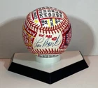 Lou Brock Signed ONL Baseball, VCBC SuperStats, Hand Painted, JSA, Cardinals