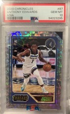 Anthony Edwards 2020 Chronicles Asia Panini Threads Asia (RC) #87 PSA 10-POP 4!