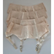 VINTAGE NEW 1960's MACBESS Women's Beige w/Flowers Garter Belt Size M Lot of 4