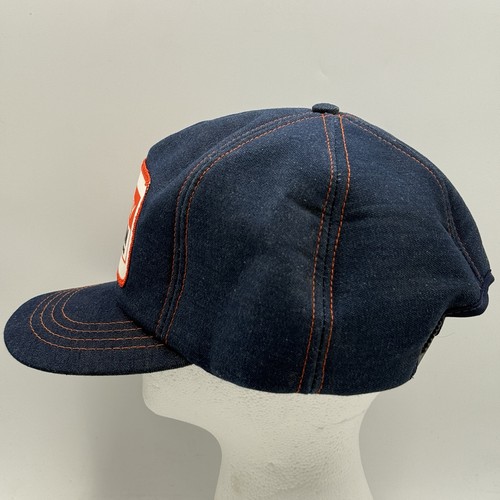 Cappello camionista vintage Speedy centri trasmissione denim snapback toppa berretto contadino - Foto 2 di 8