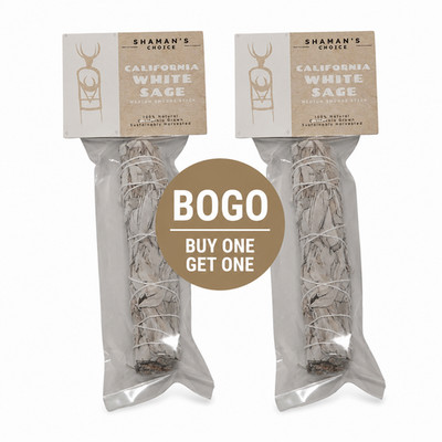 Shaman's Choice White Sage Smudge Stick Incense 6'' 2 Pack | SHIPS SAME DAY FREE