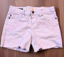 VIGOSS The Malibu Mid-Shorts Youth Girls Size 12 Pink Stietched Flower Design
