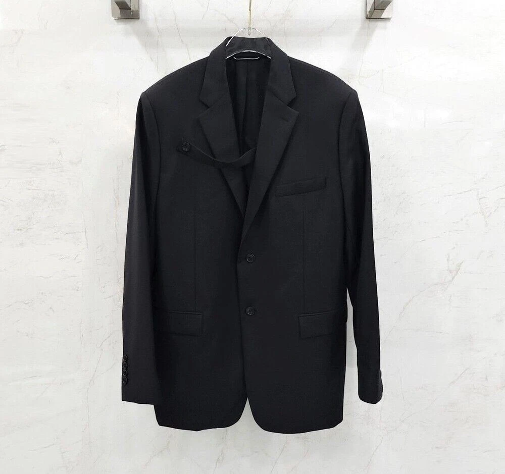 Giacca Dior nera in twill di lana vergine con bottoni 013C216A3226 132669535