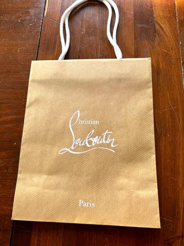 Authentic CHRISTIAN LUBOUTAN Shopping Gift Paper Bag 12 x 9-3/4 X 4-1/2