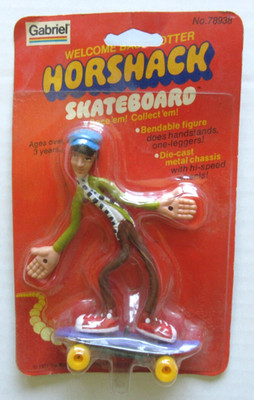 HORSHACK WELCOME BACK KOTTER VINTAGE 1977 GABRIEL FIGURE ON SKATEBOARD SEALED