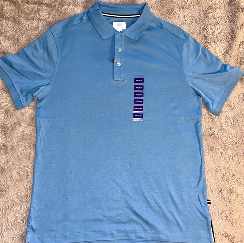 BERKLEY JENSEN Pima Cotton Polo Golf Shirt MENS M Blue NWT - Picture 1 of 5