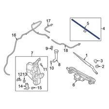 For Nissan Altima 2010-2016 Nissan 28895ZX00A Left Wiper Blade Refill