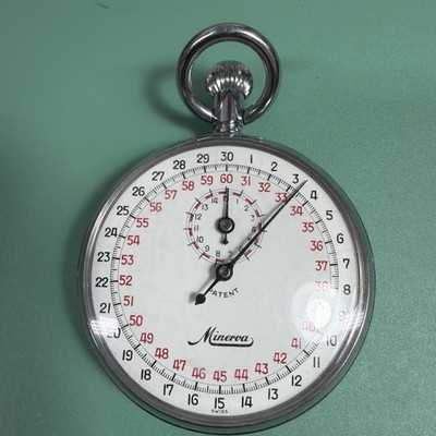 Vintage Minerva Swiss Split Second Timer Stop Watch - WORKING | eBay