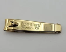 Vtg Pharmaceutical Advertising Promo IMODIUM Nail Clippers Gold Tone USA Made