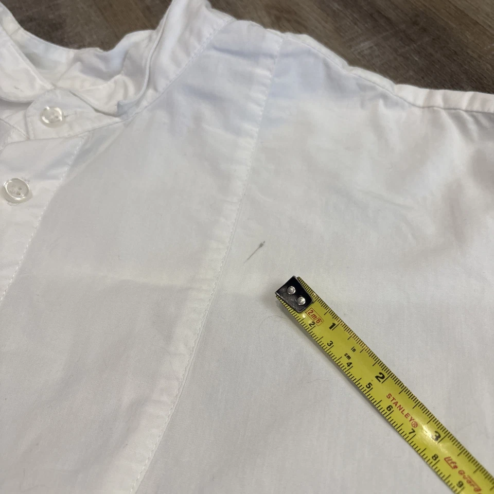 Scully Marfil Arrugado Algodón L Rangewear Townsfolk Jugador Cuello con Bandas LEER Foto 2 de 4