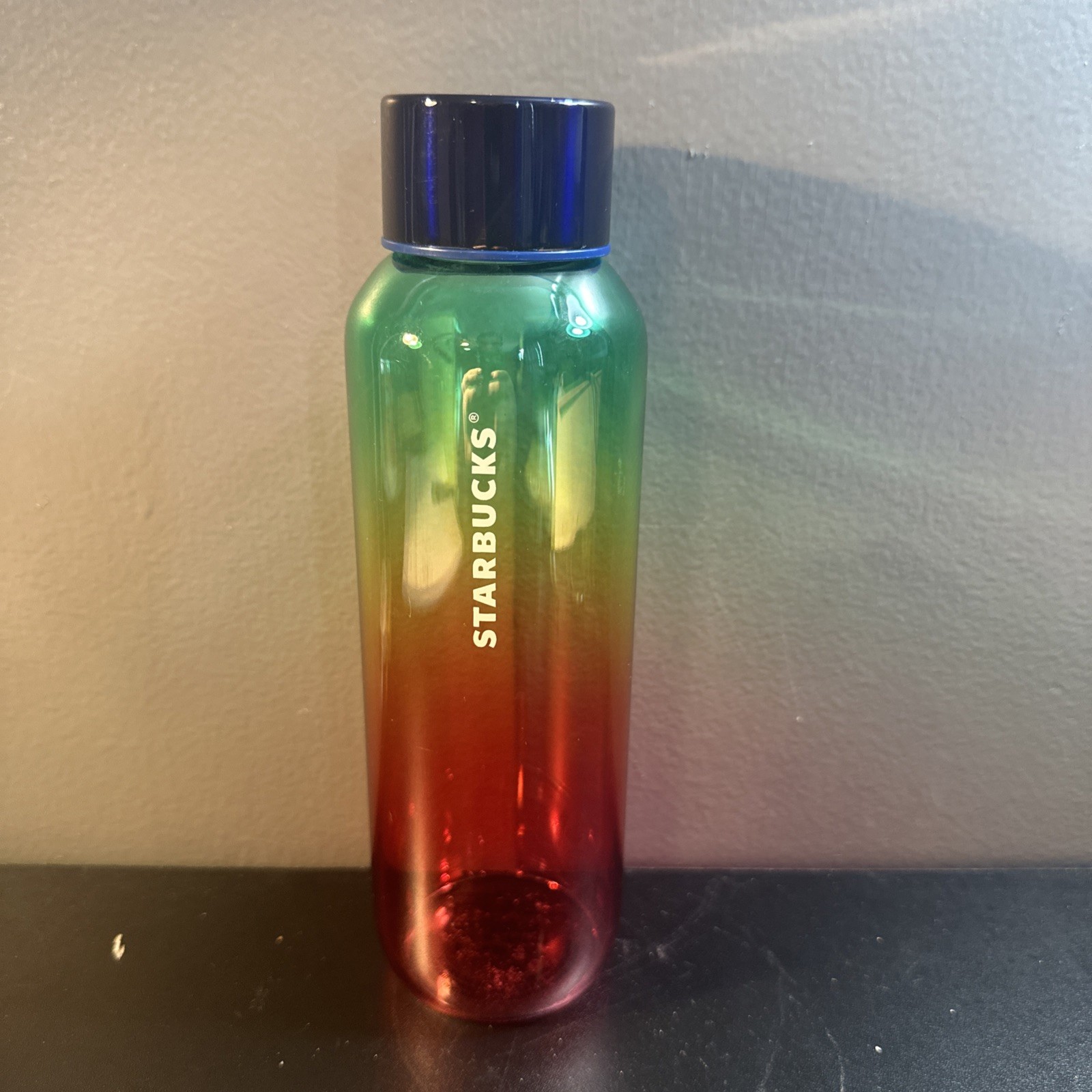 Starbucks Rainbow Ombre Gradient Glass Water Bottle Tumbler 20 Oz - 2022