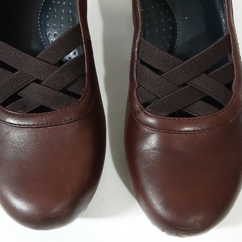 -Zuecos Dansko Tida Cuero Marrón Mujer 37 Sin Cordones Oficina Informal Y2k - Imagen 3 de 12