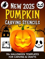 New 2025 Pumpkin Carving Stencils: 70 Halloween Pumpkin Stencils for Carving, P
