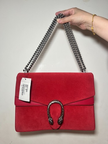 Authentic Gucci Dionysus Red Suede Shoulder Bag (BRAND NEW)
