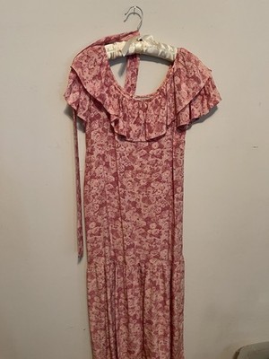 Vintage Yves Saint Laurent Rive Gauche Silk Floral Dress, Made in France, 1970s