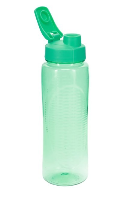 Assorted Plastic Water Bottles with Flip Top Lids 24 Oz, BPA Free Reusable