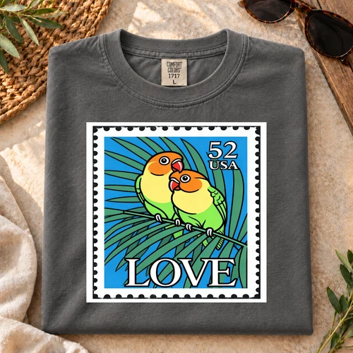 ArtMythica Tropical Birds T-Shirt Parrot Couple Nature Lover Graphic T-Shirt New video thumbnail
