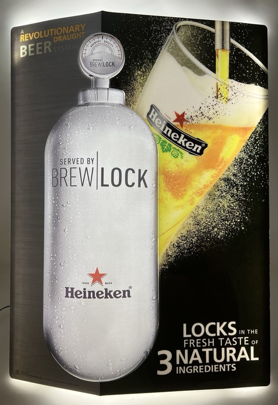 Heineken Brew Lock Lighted 3D LED Sign